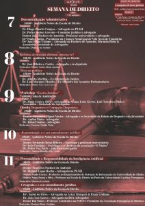 Read more about the article Cartaz Geral XXIII Semana de Direito