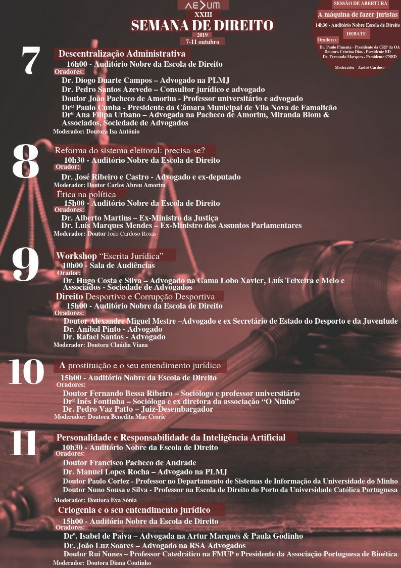 Read more about the article Cartaz Geral XXIII Semana de Direito
