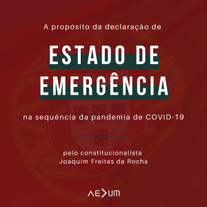 Read more about the article A propósito da declaração de Estado de Emergência na sequência da pandemia de COVID-19