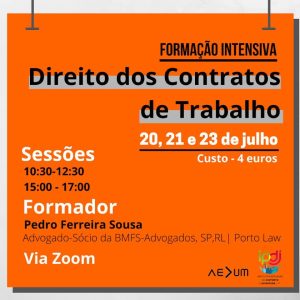 Read more about the article Formação Intensiva – Direito dos Contratos de Trabalho