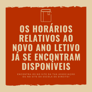 Read more about the article Novos Horários – 1º Semestre 20/21