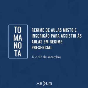 Read more about the article Regime de Aulas Misto e Inscrições